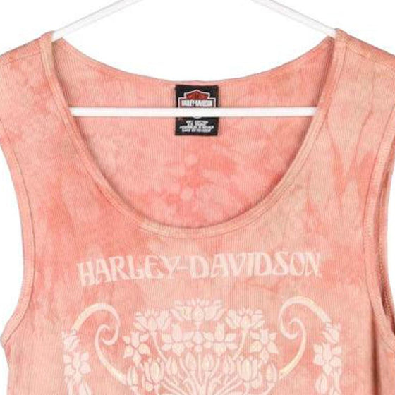 Vintage pink South Dakota Harley Davidson Vest - womens x-large