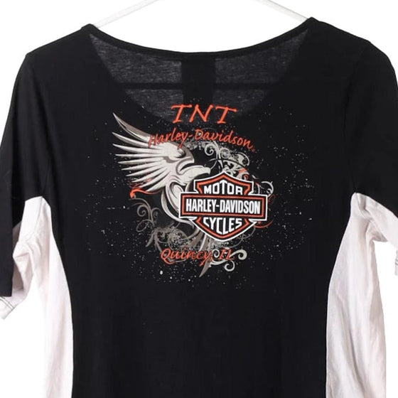 Vintage black Quincy, Illinois Harley Davidson T-Shirt - womens large