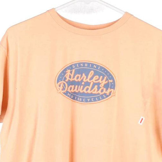 Vintage orange Fairbanks, Alaska Harley Davidson T-Shirt - womens x-large