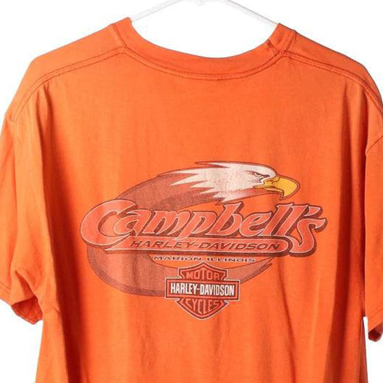 Vintage orange Marion, Illinois Harley Davidson T-Shirt - mens large