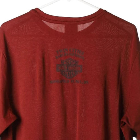 Vintage burgundy Twin Cities Harley Davidson T-Shirt - mens large