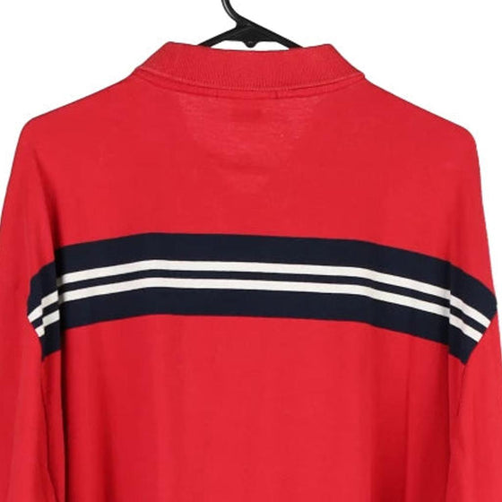 Vintage red Nautica Long Sleeve Polo Shirt - mens xx-large