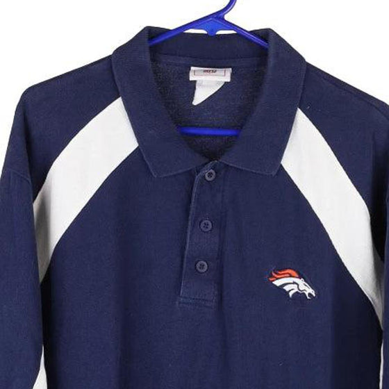 Vintage navy Denver Broncos Nfl Polo Shirt - mens x-large