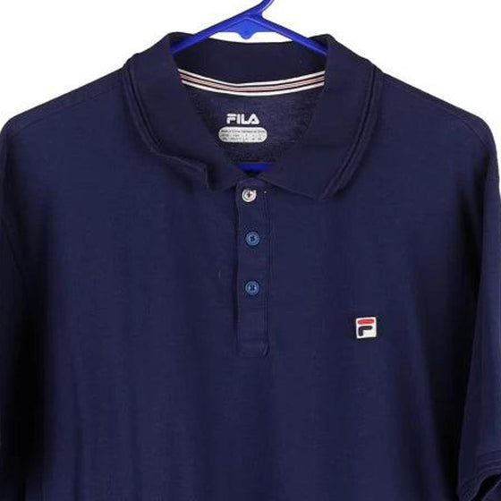 Vintage navy Fila Polo Shirt - mens xx-large