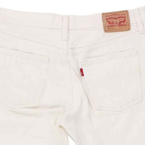 Vintage white 501 Levis Denim Shorts - womens 34" waist