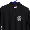 Vintage black American Embassy, Warsaw, Poland Russell Athletic Polo Shirt - mens large