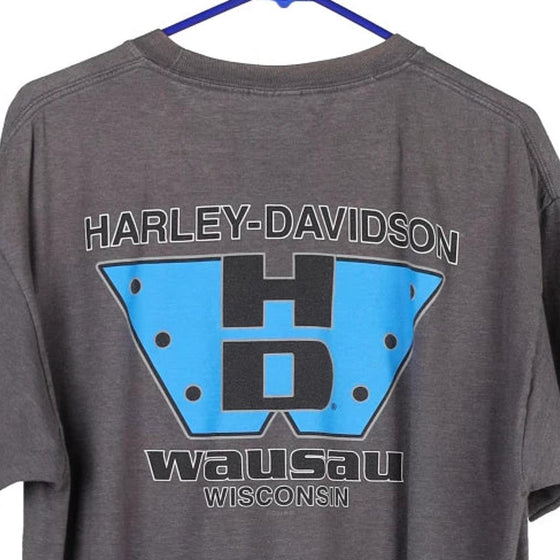Vintage grey Wisconsin Harley Davidson T-Shirt - mens large
