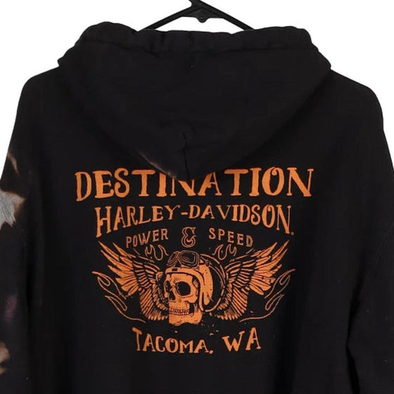 Vintage black Tacoma Washington Harley Davidson Hoodie - mens large