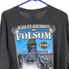 Vintage black Folsom California Harley Davidson Long Sleeve T-Shirt - mens xx-large