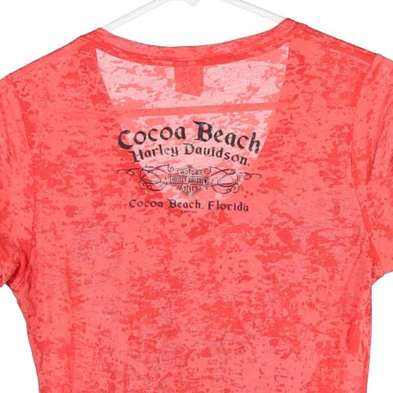 Vintage red Cocoa Beach Florida Harley Davidson T-Shirt - womens medium