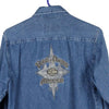 Vintage blue Harley Davidson Denim Shirt - womens medium