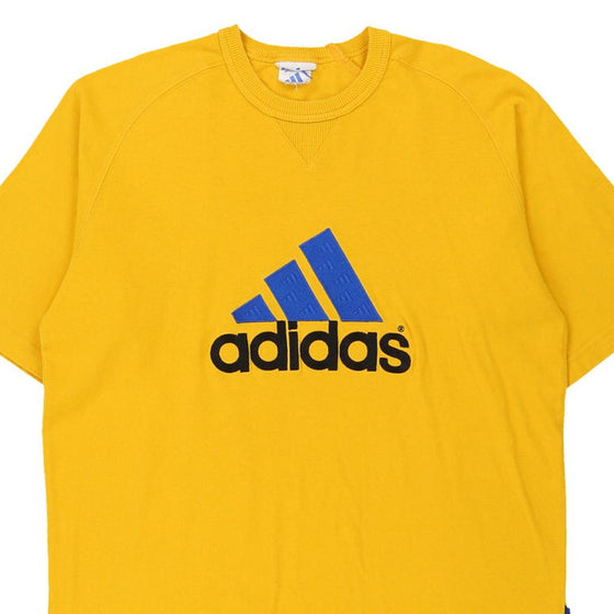 Vintage yellow USV Halle Adidas T-Shirt - mens large