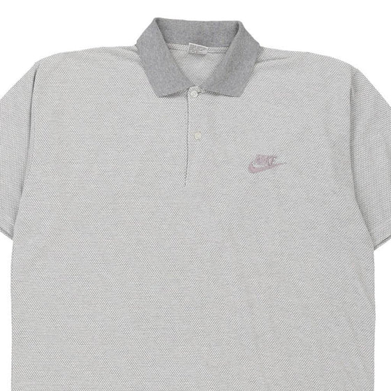 Vintage grey Nike Polo Shirt - mens xx-large