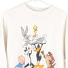 Vintage white Looney Tunes Garment Graphics Sweatshirt - womens x-large