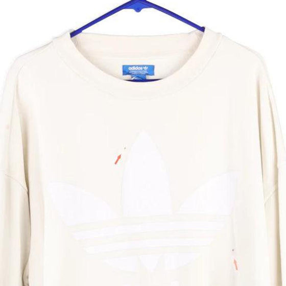 Vintage white Adidas Sweatshirt - mens large