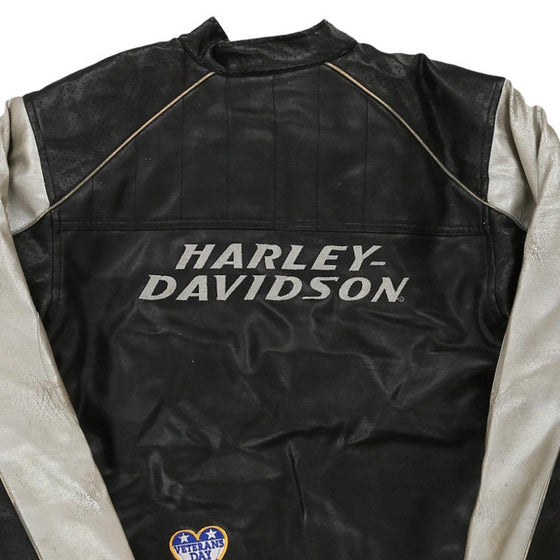 Vintage black Harley Davidson Leather Jacket - womens large