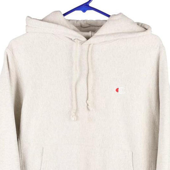 Vintage white Reverse Weave Champion Hoodie - mens small
