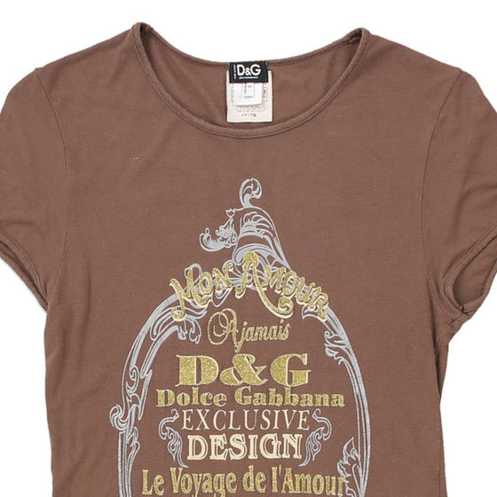 Vintage brown Dolce & Gabbana T-Shirt - womens x-small