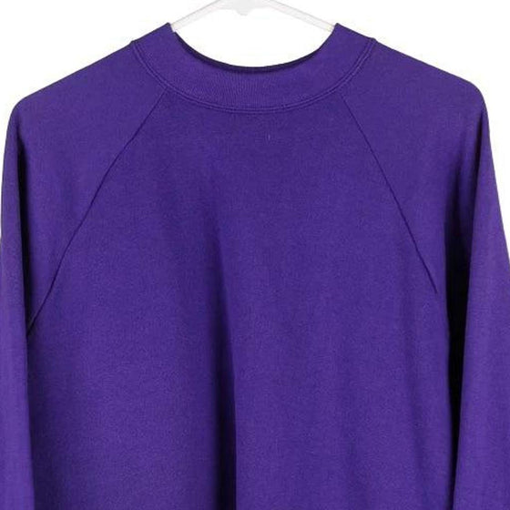 Vintage purple Fruit Of The Loom Sweatshirt - womens x-large