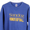 Vintage blue Sandoz Womens Softball Russell Athletic Sweatshirt - womens medium
