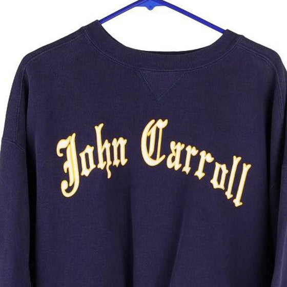 Vintage navy John Carroll Russell Athletic Sweatshirt - mens x-large
