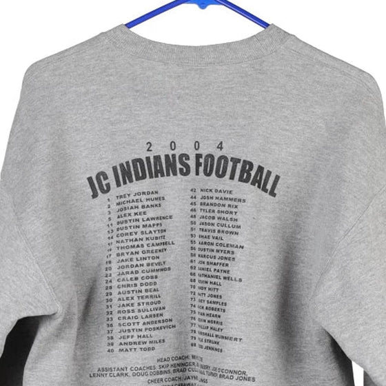 Vintage grey Indians Johnston City 2004 Jerzees Sweatshirt - mens medium