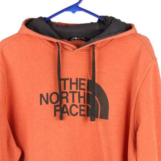 The North Face Spellout Hoodie - Medium Orange Cotton
