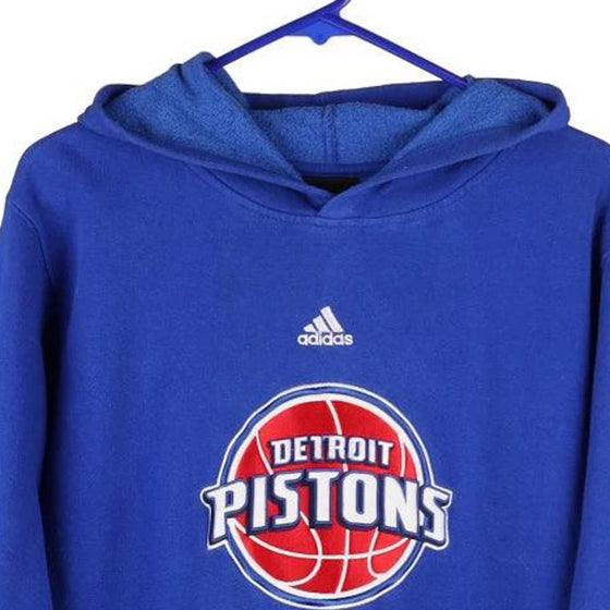 Vintage blue Detroit Pistons Adidas Hoodie - mens medium