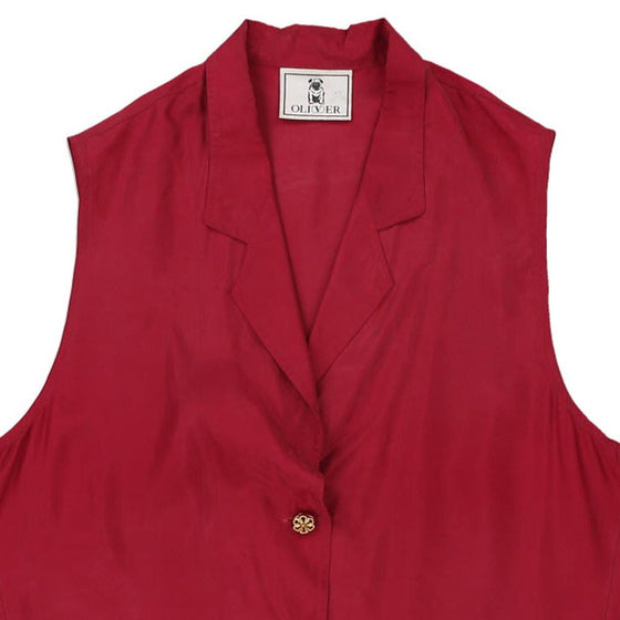 Vintage red Oliver By Valentino Waistcoat - womens xx-large