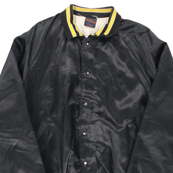 Vintage black Hilton Varsity Jacket - mens x-large