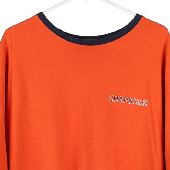 Vintage orange Chaps Ralph Lauren T-Shirt - mens x-large
