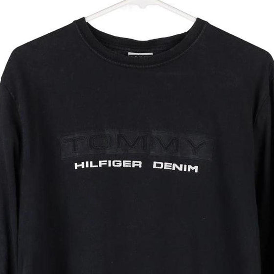Vintage black Tommy Jeans Long Sleeve T-Shirt - mens small