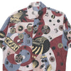 Vintage burgundy Cerini Patterned Shirt - mens xx-large