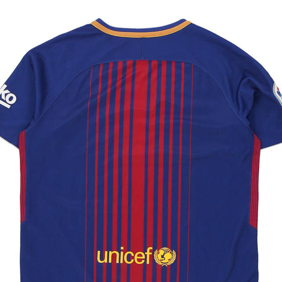 Vintage blue Age 13-15 F.C. Barcelona  Nike Football Shirt - boys x-large