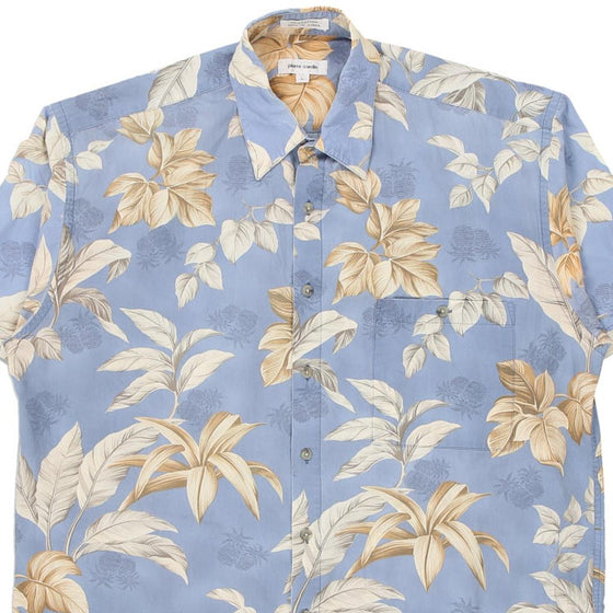 Vintage blue Pierre Cardin Hawaiian Shirt - mens large