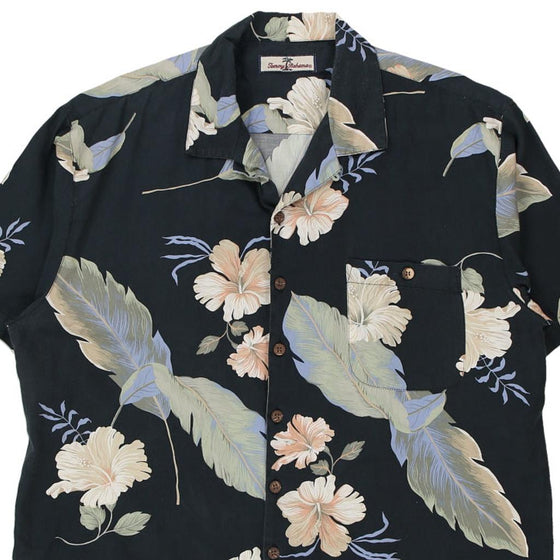 Vintage black Tommy Bahama Hawaiian Shirt - mens large