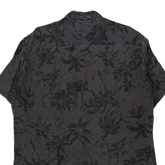 Vintage black Pierre Cardin Hawaiian Shirt - mens large