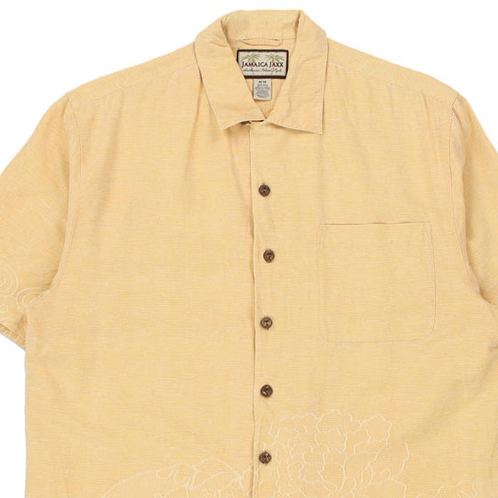 Vintage yellow Jamaica Jaxx Hawaiian Shirt - mens medium