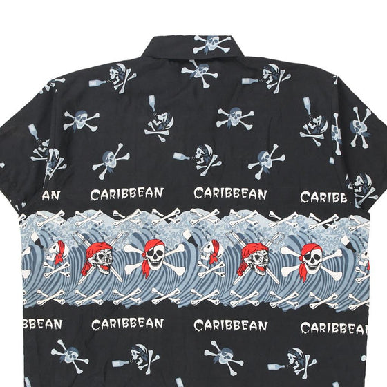 Vintage black Caribbean Rima Hawaiian Shirt - mens x-large