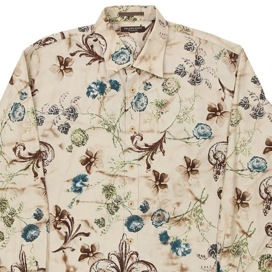 Vintage beige Island Soft Patterned Shirt - mens xx-large
