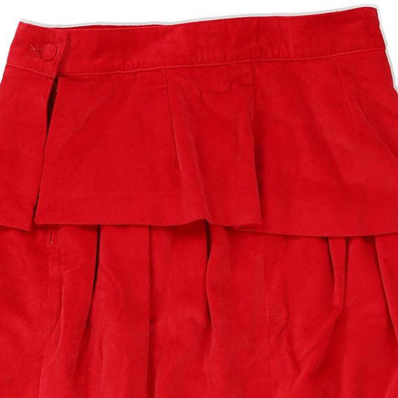 Vintage red Sisley Skirt - womens 30" waist