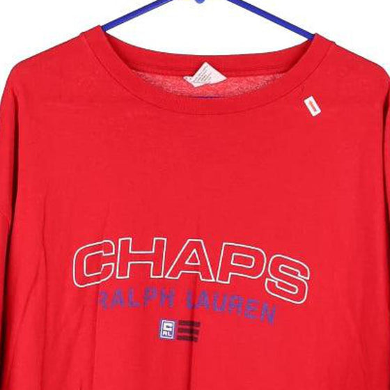 Vintage red Chaps Ralph Lauren T-Shirt - mens x-large