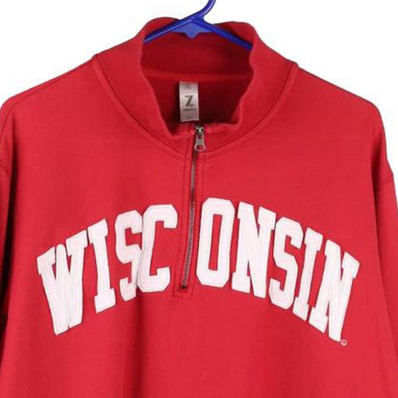 Vintagered Wisconsin Zoozats 1/4 Zip - mens x-large