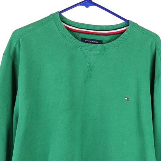 Vintage green Tommy Hilfiger Sweatshirt - mens x-large