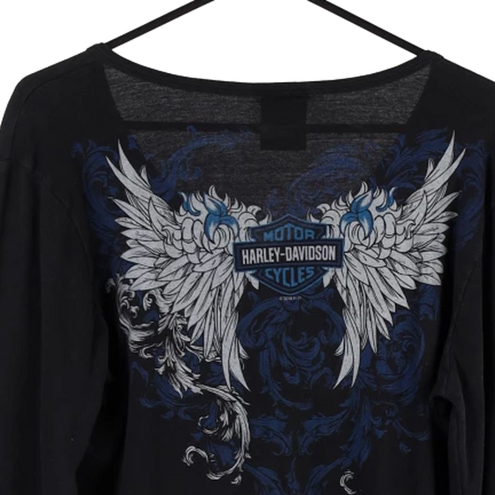 Pre-Loved black Longview, Texas Harley Davidson Long Sleeve T-Shirt - womens x-large