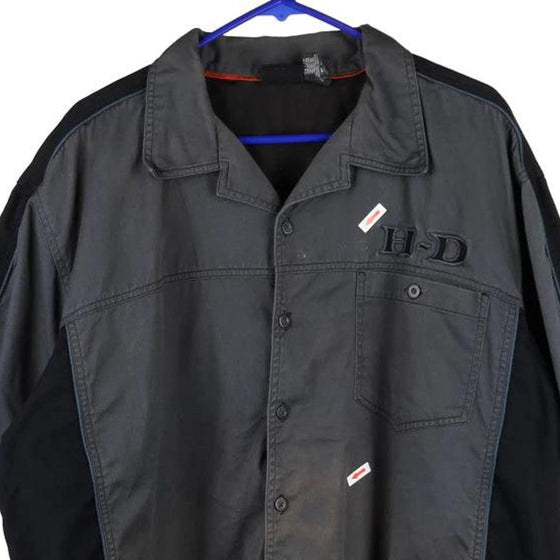 Vintage grey Harley Davidson Short Sleeve Shirt - mens xx-large