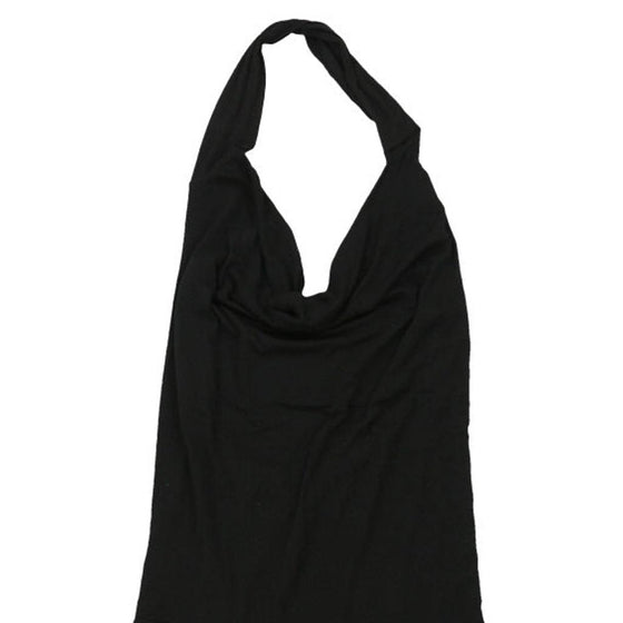 Vintage black Unbranded Halterneck Dress - womens medium