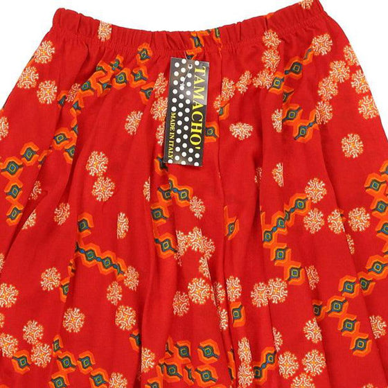Tamacho Mini Skirt - 26W UK 6 Red Polyester - Thrifted.com