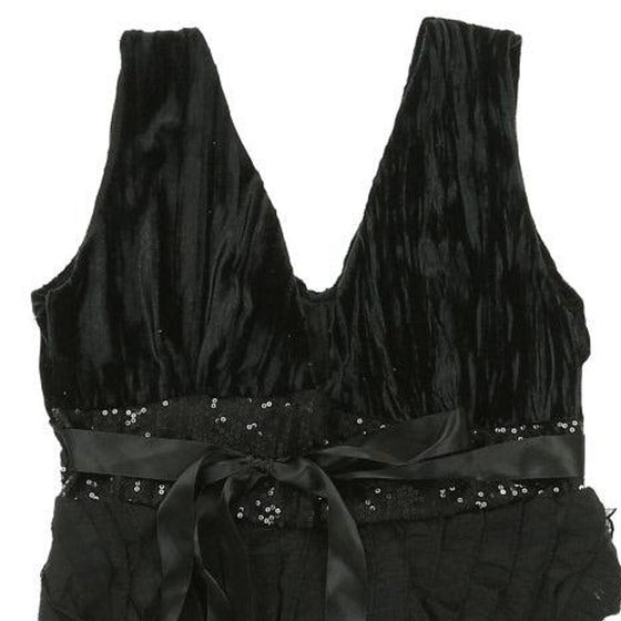Unbranded Mini Dress - Small Black Nylon Blend - Thrifted.com