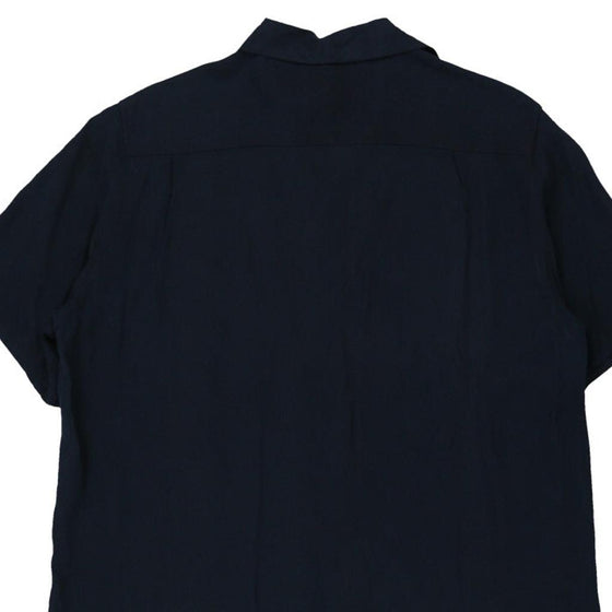Vintage navy Visitor Short Sleeve Shirt - mens medium